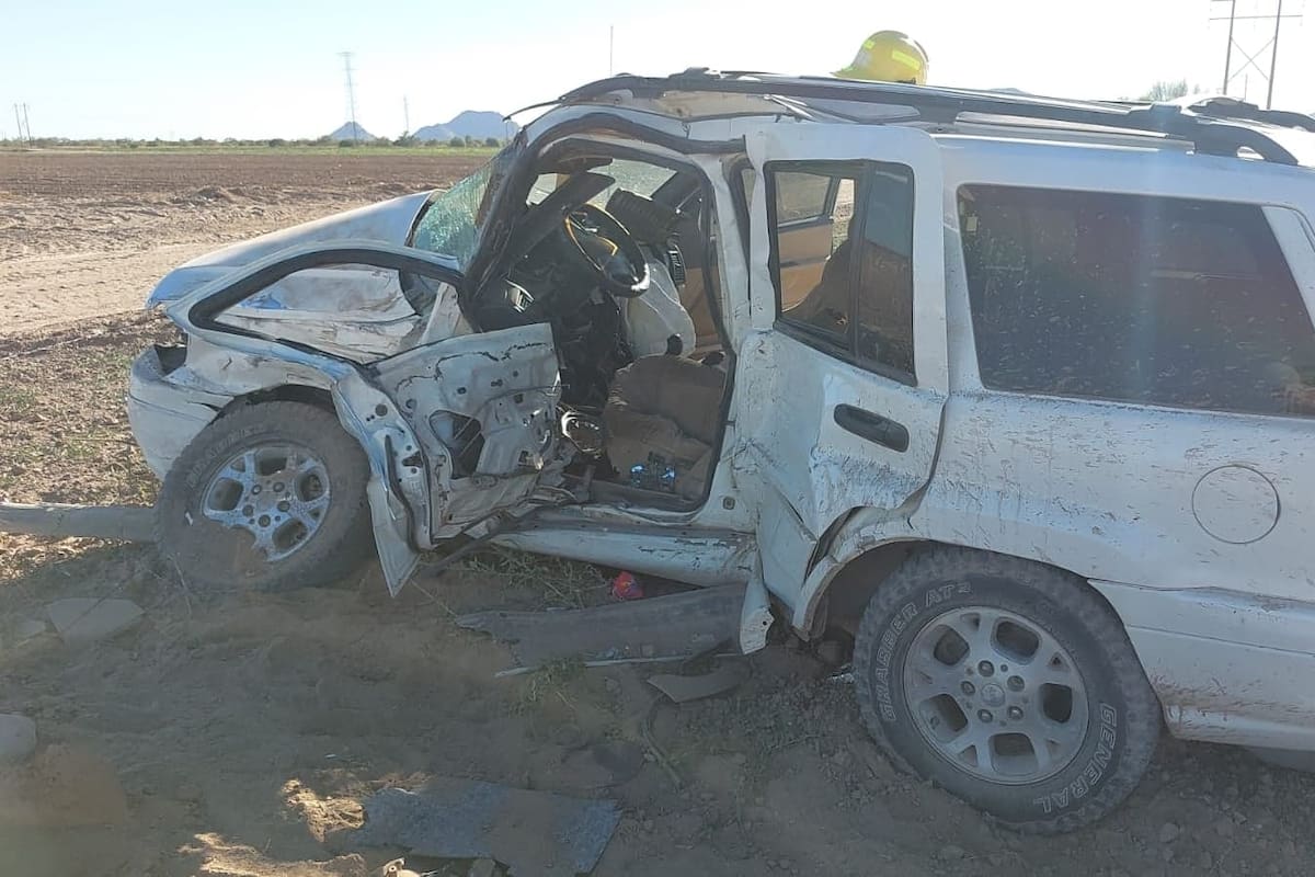 Hermosillo: Choque en carretera a Bahía de Kino deja siete lesionados