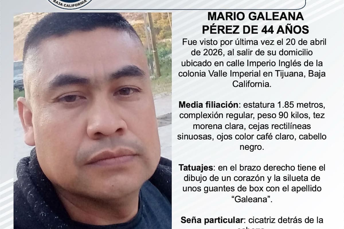 Se busca a Mario Galeana Pérez de 44 años
