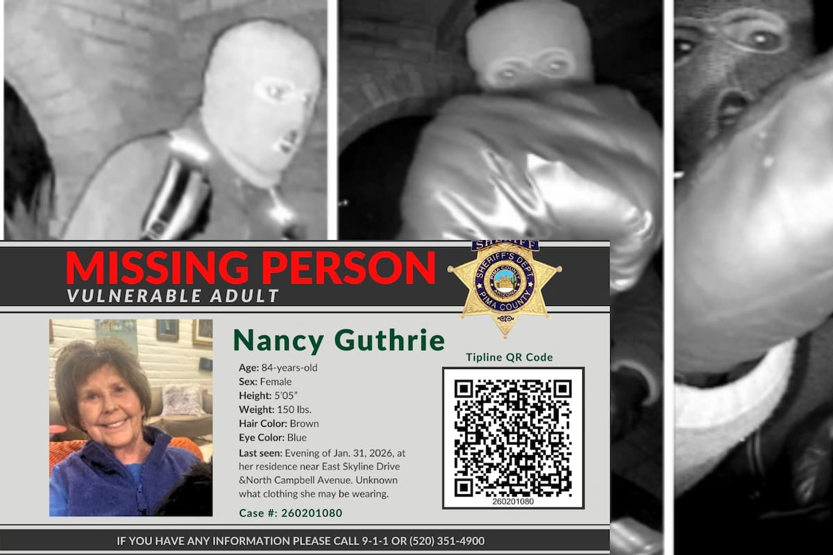 Detenida una persona para interrogatorio en la búsqueda de Nancy Guthrie tras difusión de video clave del FBI