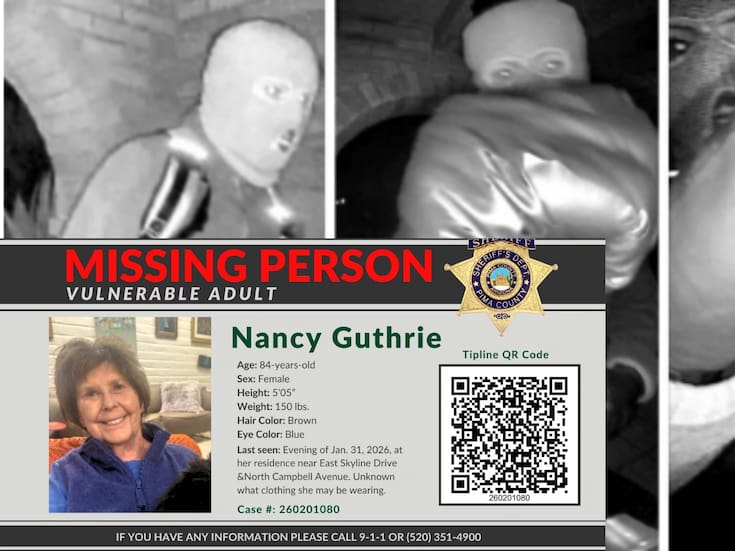 Detenida una persona para interrogatorio en la búsqueda de Nancy Guthrie tras difusión de video clave del FBI