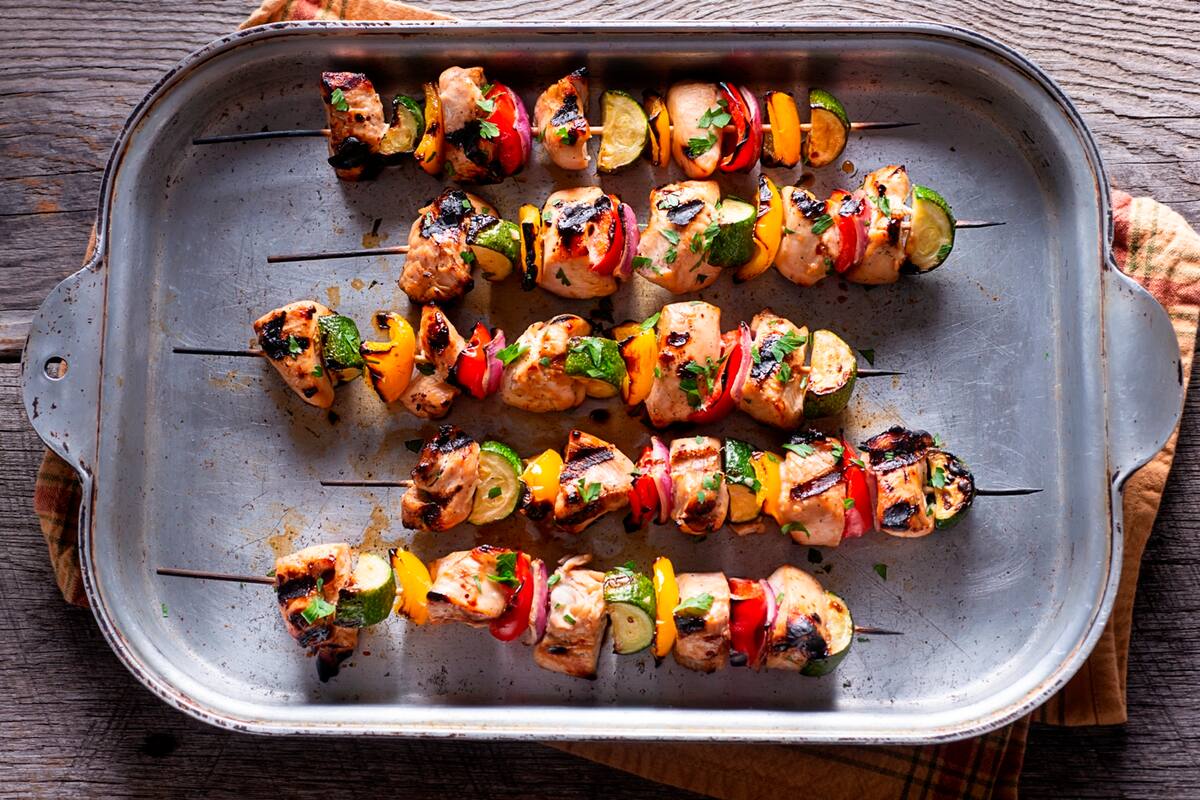 Brochetas de pollo