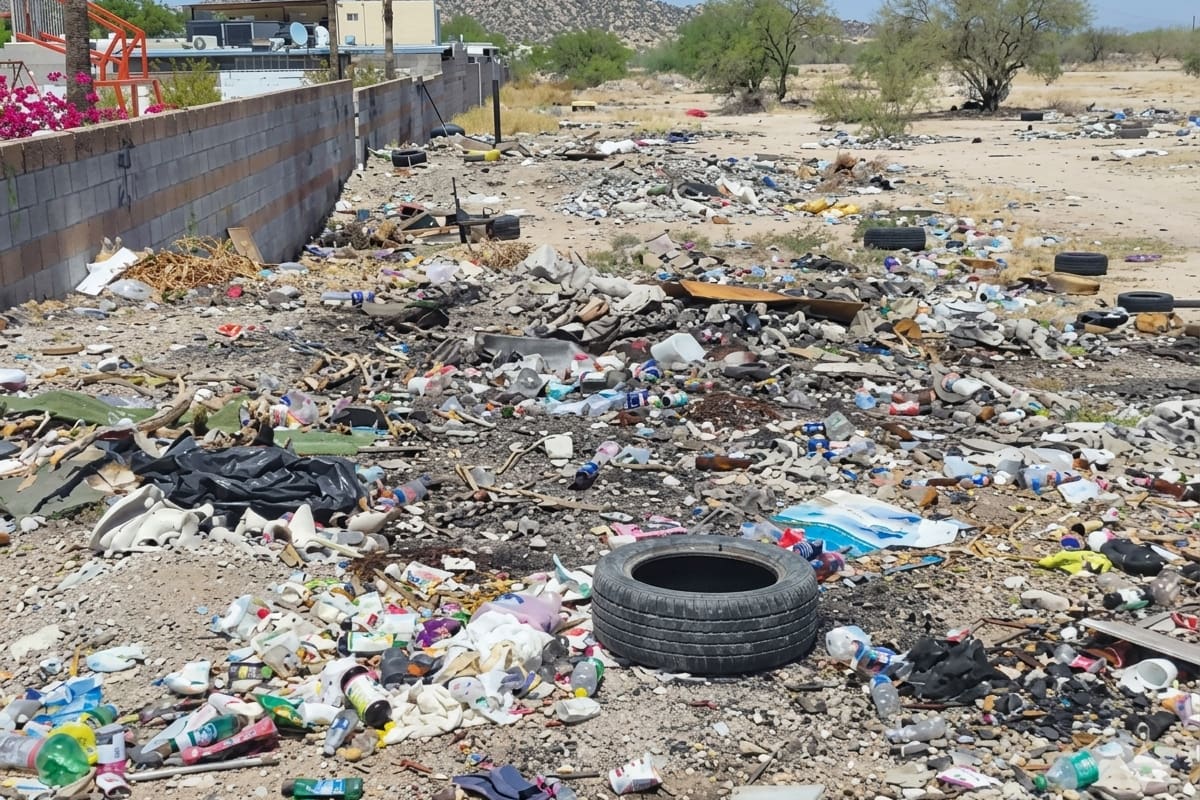 Usan terreno baldío como basurero