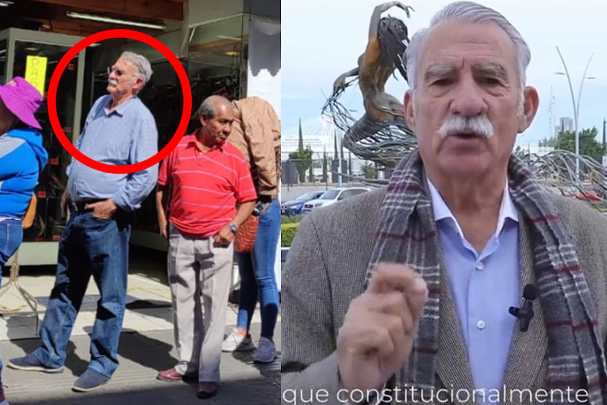 Panista Paco Fraile cobra pensión del Bienestar de AMLO que antes criticaba; lo captan en fila