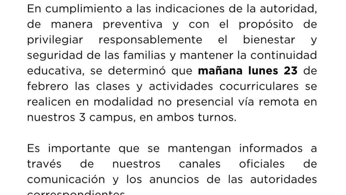 CETYS Universidad suspende clases presenciales y pasa a modalidad remota este lunes 23 de febrero