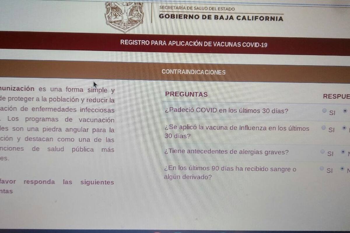 Disponible, portal de registro para la vacuna antiCovid-19