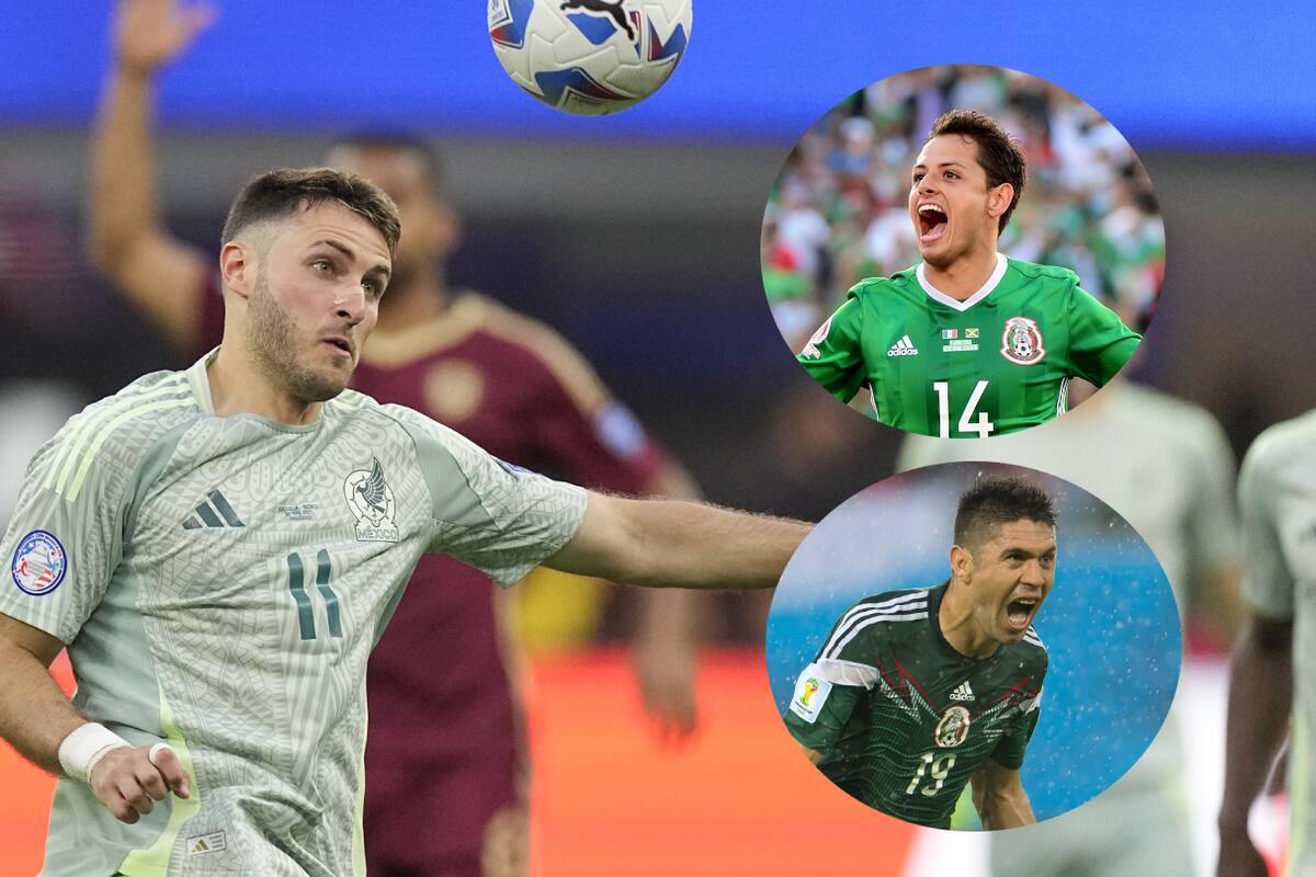 Santi Giménez muy lejos de los goles que tenían 'Chicharito' y Oribe en la Selección Mexicana