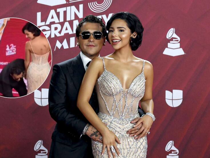 El tierno gesto de Christian Nodal hacia Ángela Aguilar en los Latin Grammy