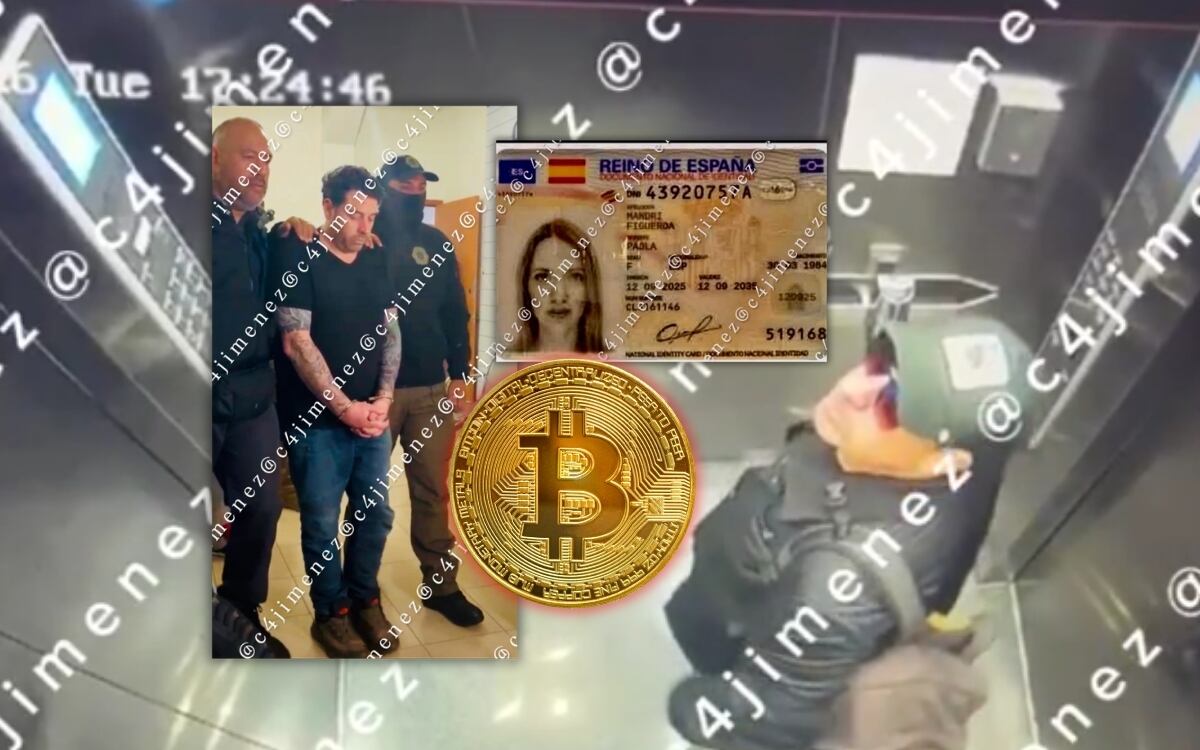 Diego “N”, acusado por el multihomicidio del tecladista de Camilo Séptimo, habría enviado bitcoins a su esposa en España tras ser detenido. | Crédito: X @c4jimenez/Canva