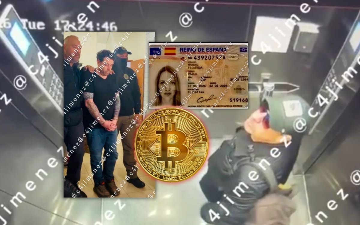 Diego “N”, acusado por el multihomicidio del tecladista de Camilo Séptimo, habría enviado bitcoins a su esposa en España tras ser detenido. | Crédito: X @c4jimenez/Canva