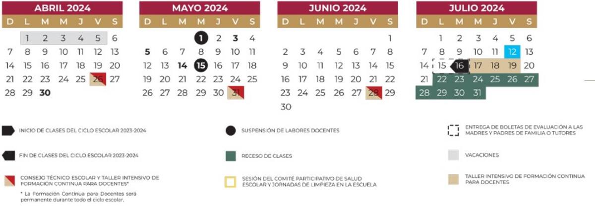 Calendario SEP
