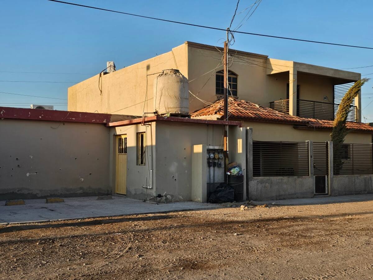 Enfrentamiento armado en Caborca. Fotos: Cortesía