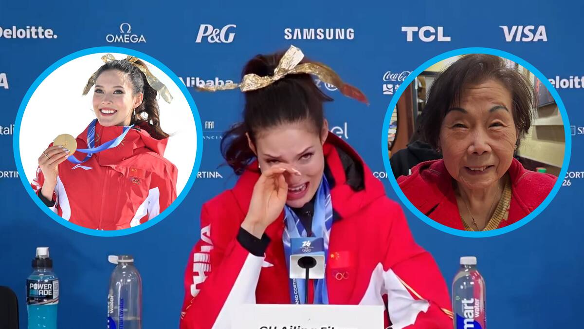 La superestrella china del esquí rompió en llanto al descubrir que su abuela murió momentos después de ganar la medalla de oro en los Juegos Olímpicos de Invierno 2026