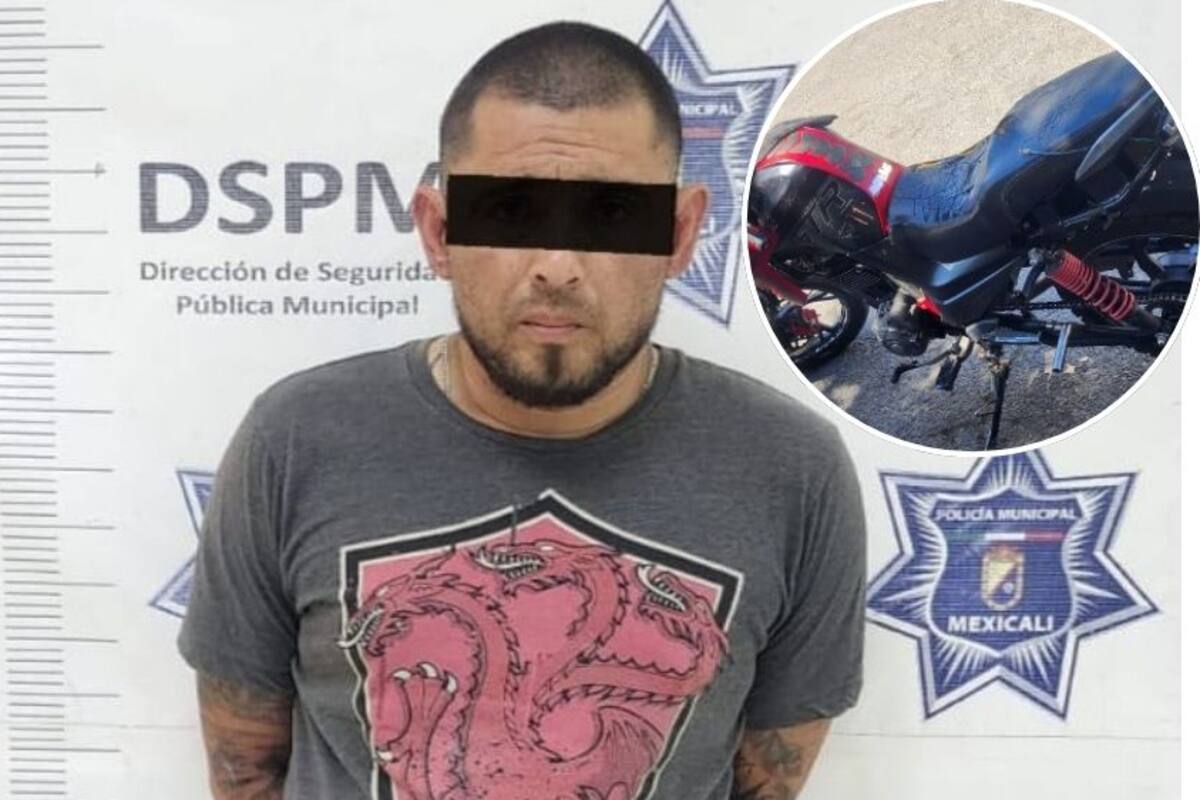 Detienen a motociclista en San Marcos; llevaba una navaja y una pistola de utilería