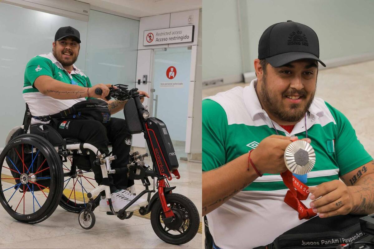 Llega a Hermosillo Edgar Fuentes con su presea de plata obtenida en los Juegos Paralímpicos París 2024