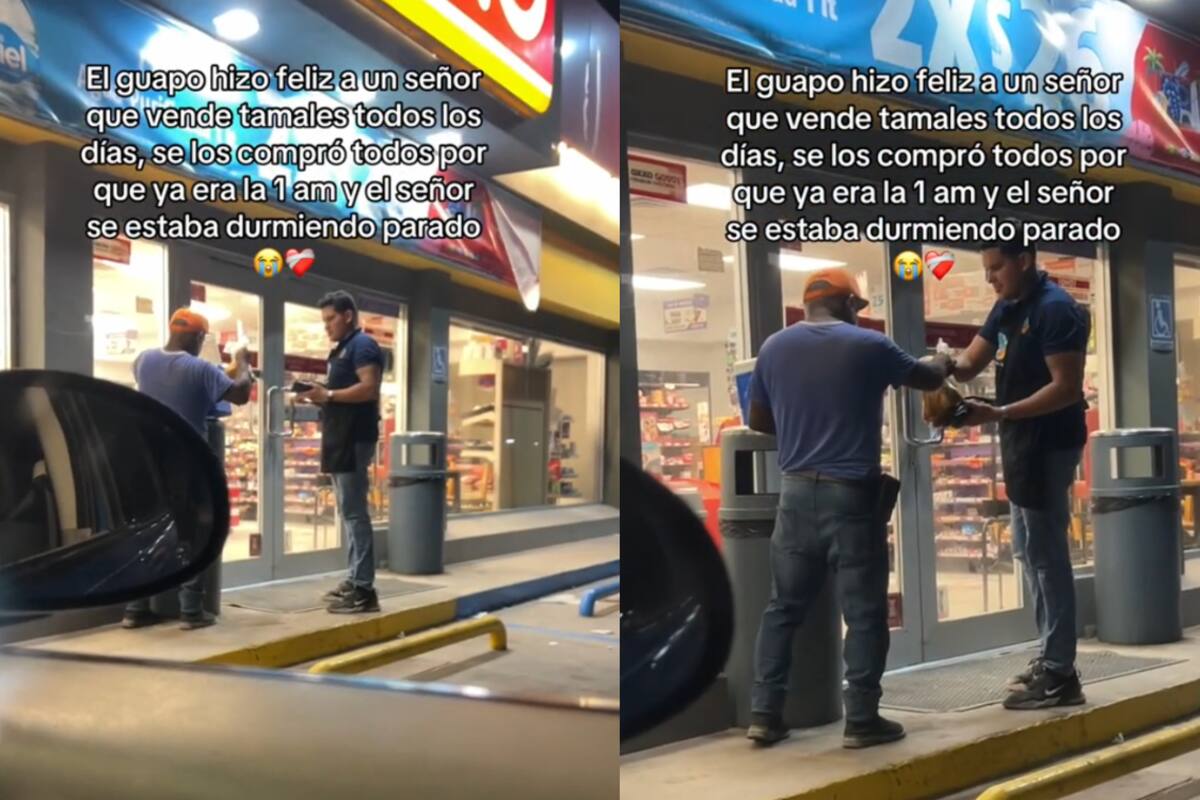Hombre le compra todos los tamales a un señor para que ya se fuera a su casa a descansar | VIRAL