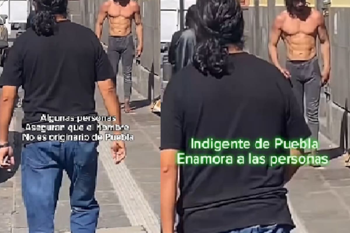 VIDEO: Indigente en Puebla enamora en  las redes con su sorprendente físico