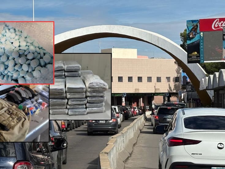 Incautan fentanilo, cocaína y armas en garitas de Nogales