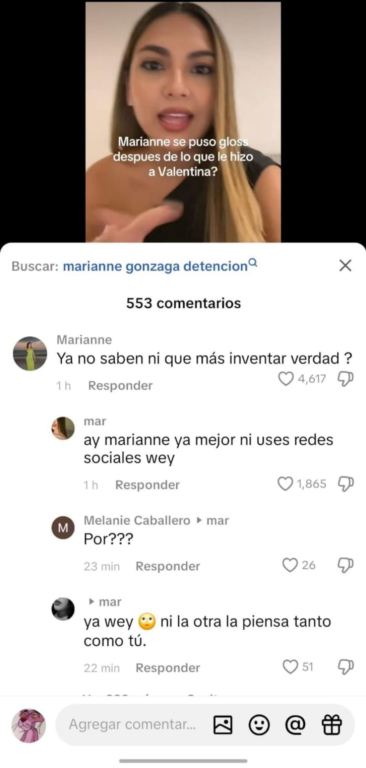 Marianne Gonzaga en TikTok. Foto: Heraldo de México