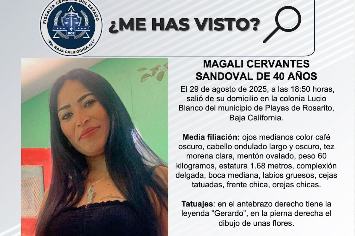 Se busca a Magali Cervantes Sandoval de 40 años