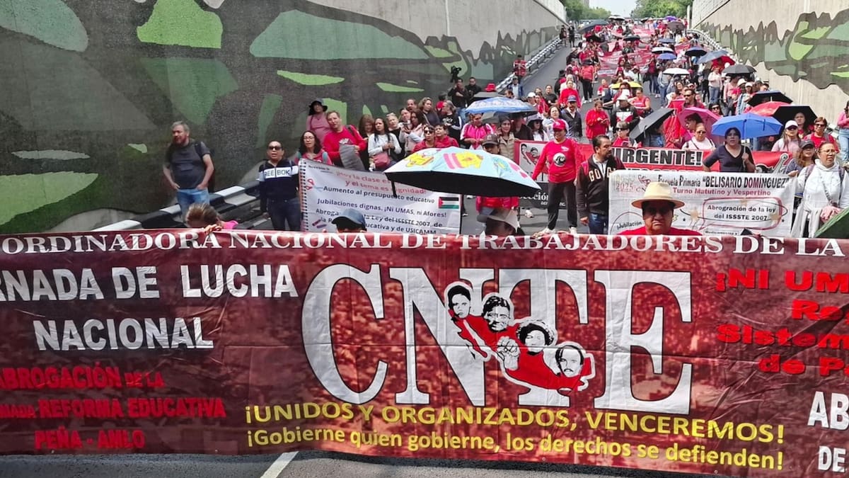 CNTE adelanta el paro nacional y activa movilizaciones desde mañana en la Ciudad de México