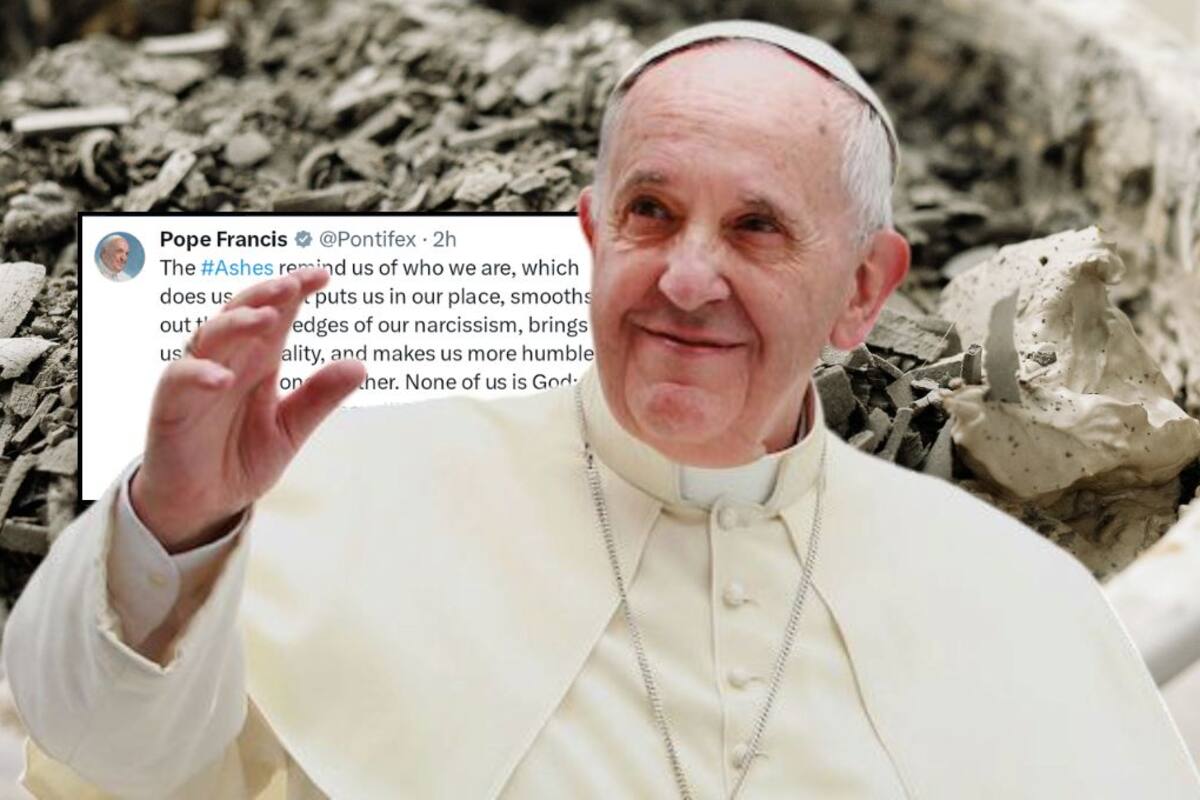 “Las cenizas nos devuelven a la realidad y nos hacen más humildes” el papa Francisco envía mensaje en miércoles de Ceniza mientras continúa su recuperación