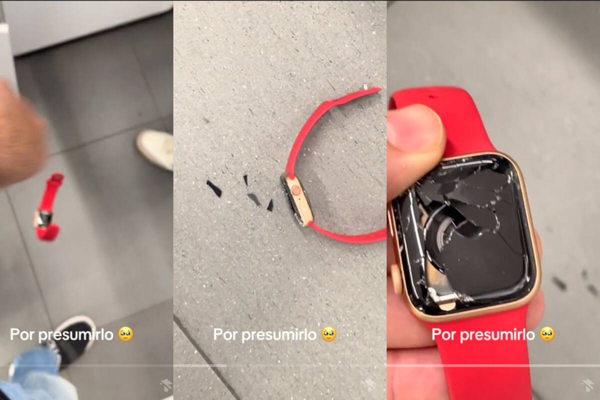 Hombre deja caer su Apple Watch por intentar presumirlo: ¡quedó completamente roto!