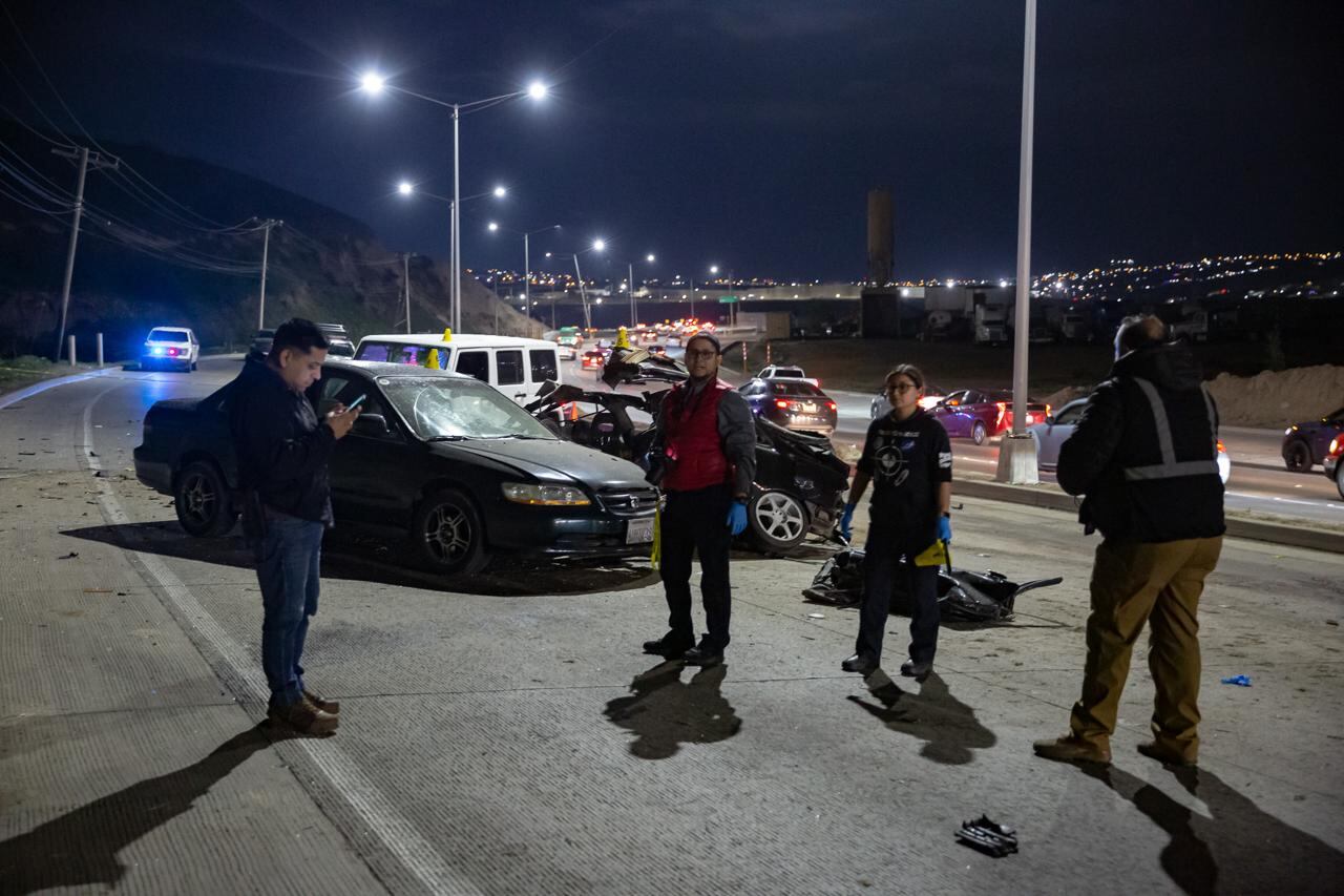 El conductor de un vehículo murió tras una carambola registrada a la altura de Santa Fe. Foto: Border Zoom