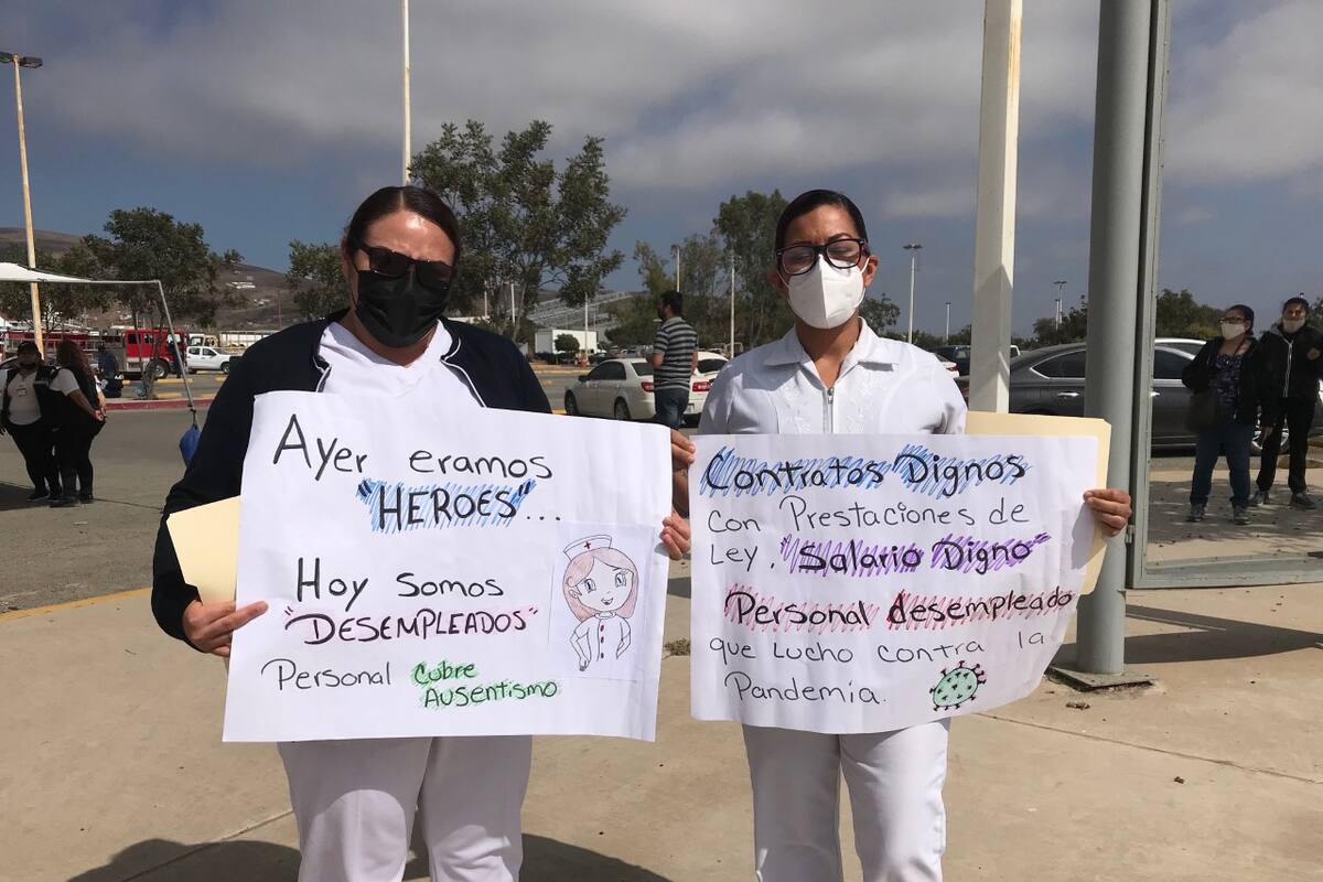 Empleadas de salud piden ser escuchadas por AMLO
