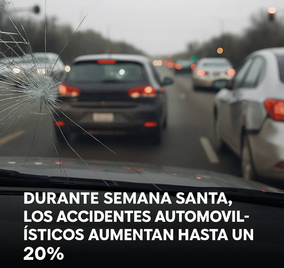 Durante Semana Santa, los accidentes automovilísticos aumentan hasta un 20% según la Secretaría de Salud. / Imagen ilustrativa hecha con IA (Chatgpt).