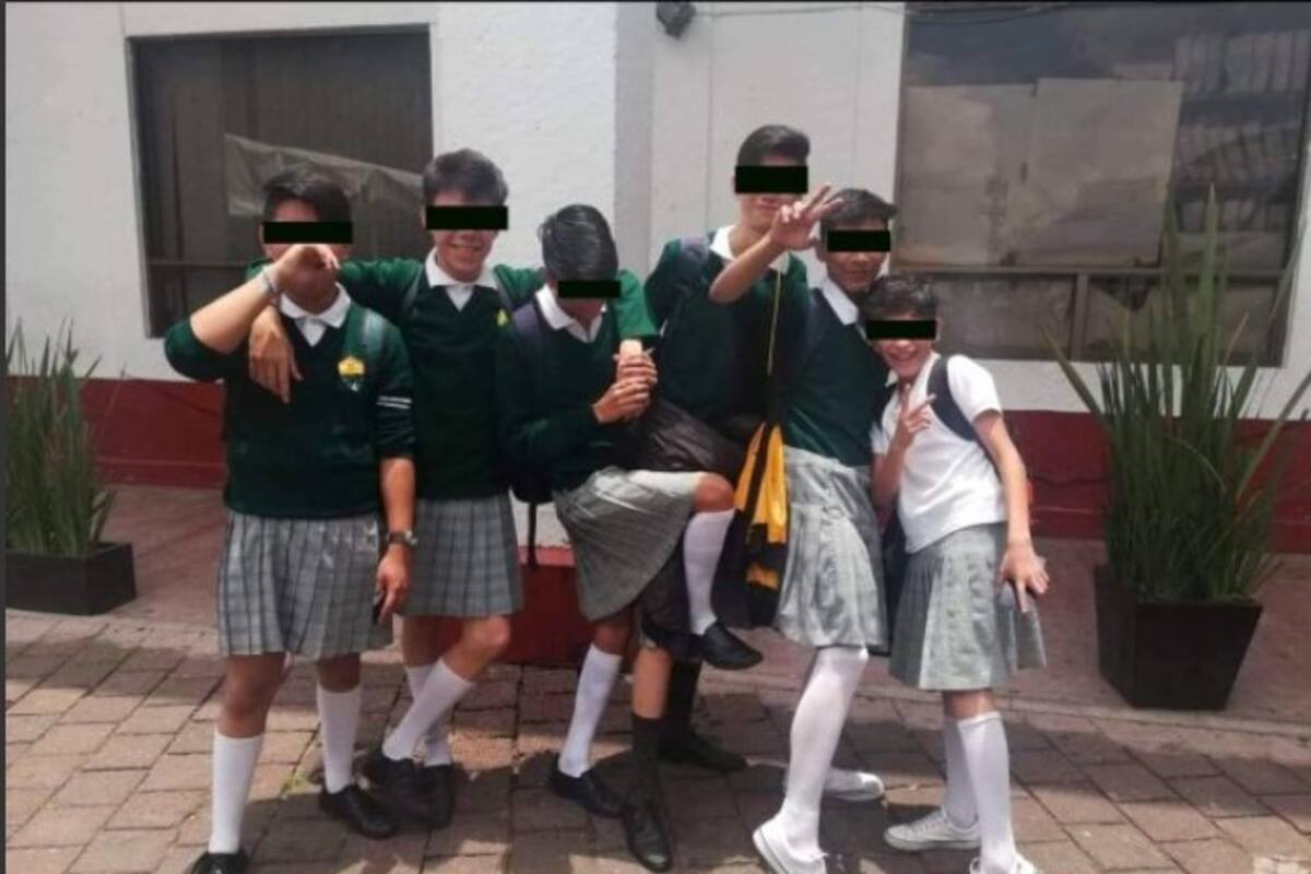 Niños comienzan a usar el 'uniforme neutro'; van a clases con falda
