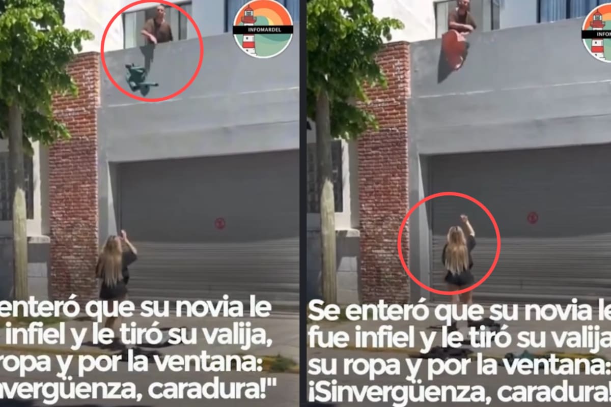 “Cara dura, no te quiero ver más”: hombre descubre que su novia le fue infiel y le arroja toda la ropa a la calle; ella no lo puede creer