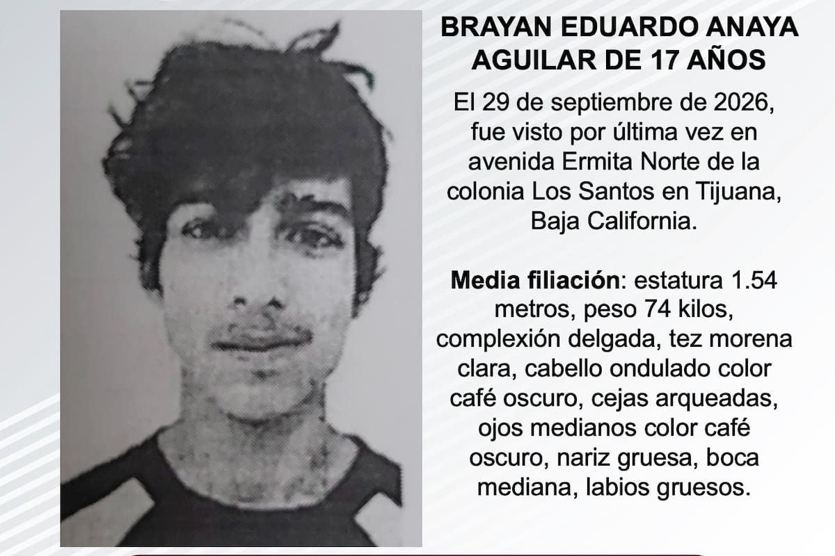 Se busca a Brayan Eduardo Anaya Aguilar de 17 años