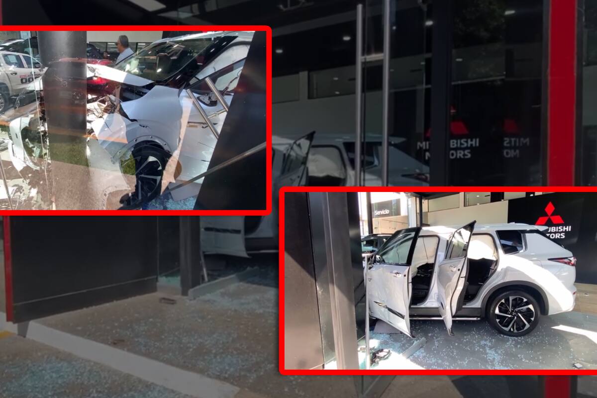 Mujer choca al interior de una agencia mientras le mostraban una camioneta; reportan varios empleados lesionados, otros vehículos dañados y más pérdidas materiales