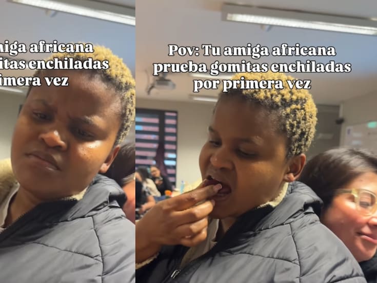 Joven africana prueba dulces mexicanos picosos por primera vez y su reacción arrasa en redes