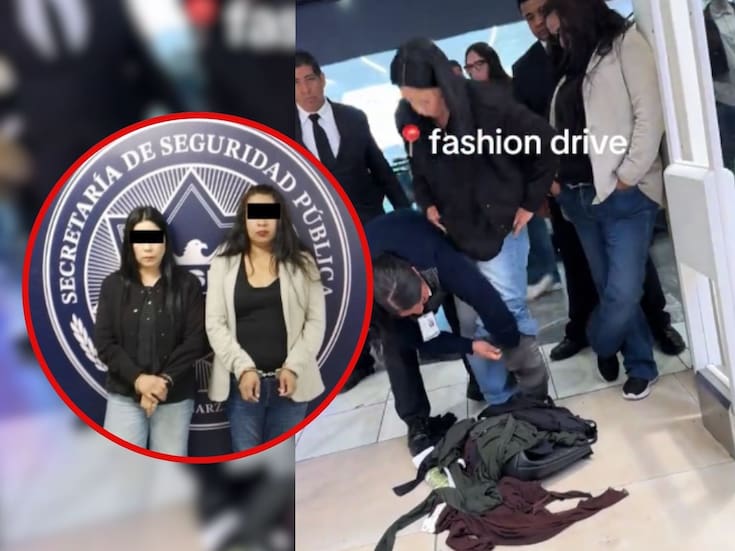 Captan a mujer intentando robar ropa en tienda departamental; ocultaba 21 prendas bajo el pantalón (VIDEO)