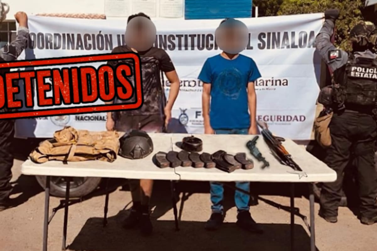 Detenidos en Culiacán con fusiles AK-47, cargadores y equipo táctico: operativo interinstitucional sorprende a dos civiles
