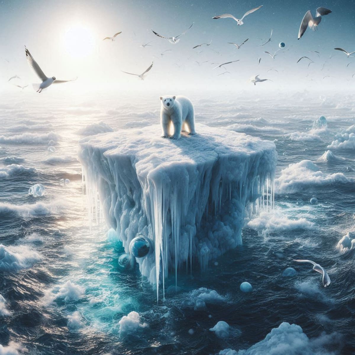 Imagen ilustrativa de especies quedandose sin hogar, generada con IA (Copilot).