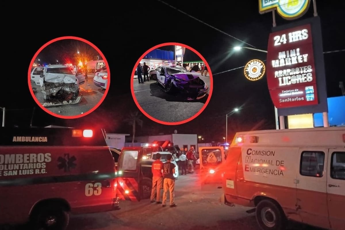 Choque de tres vehículos en SLRC deja cinco lesionados