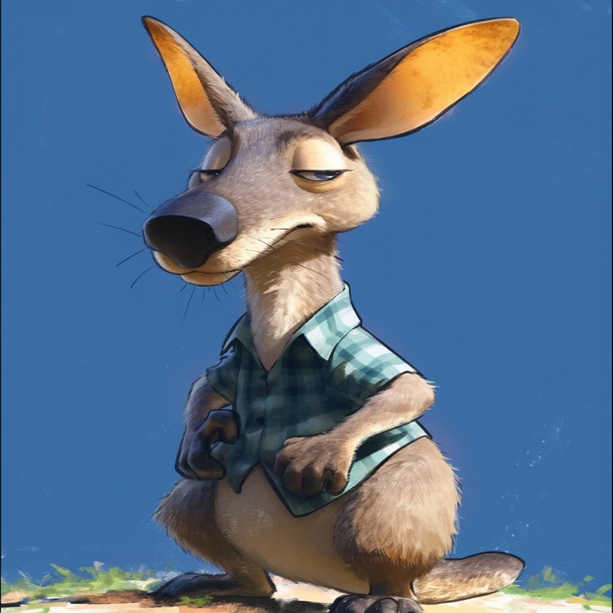 Una visión descalza: La IA decide darle un toque auténtico a Rocko, prescindiendo de los zapatos que lo caracterizaban en la serie original.