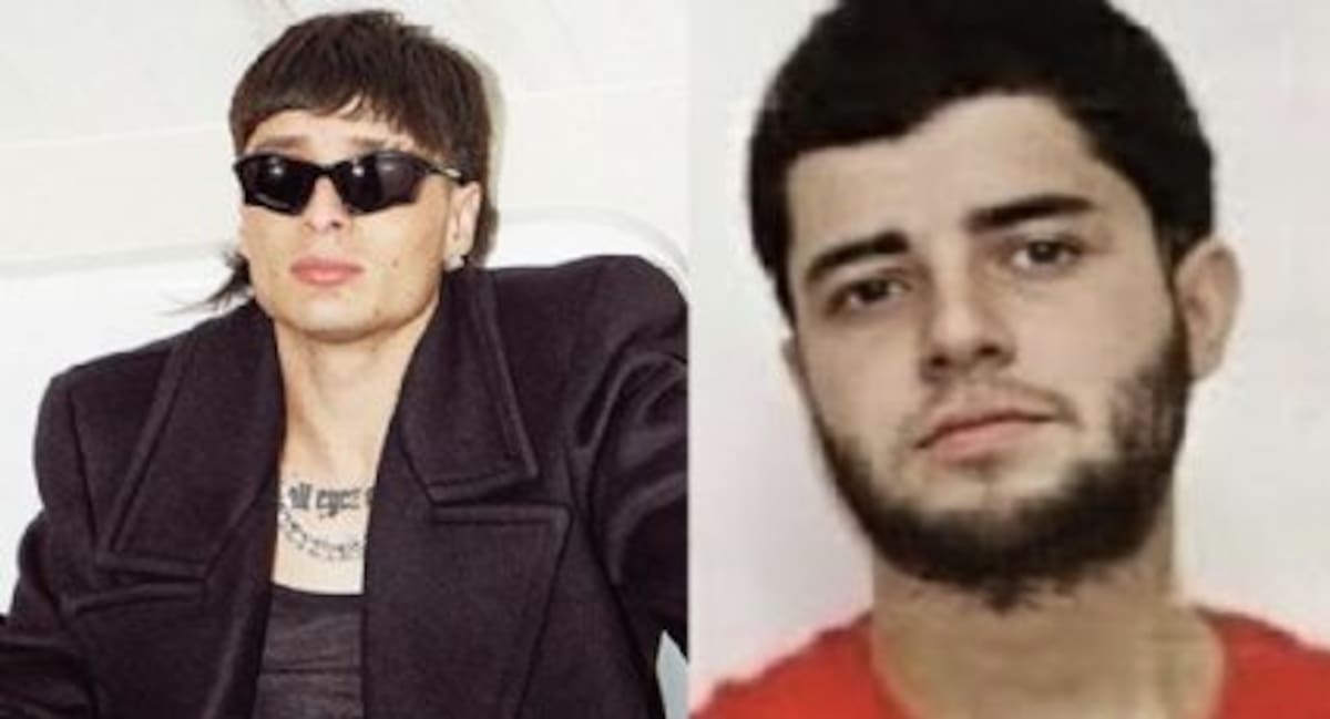Fotografía de Peso Pluma y "El Nini", quien lo contrató para eventos y fue detenido antes de que 'El Piyi' asumiera su cargo-.