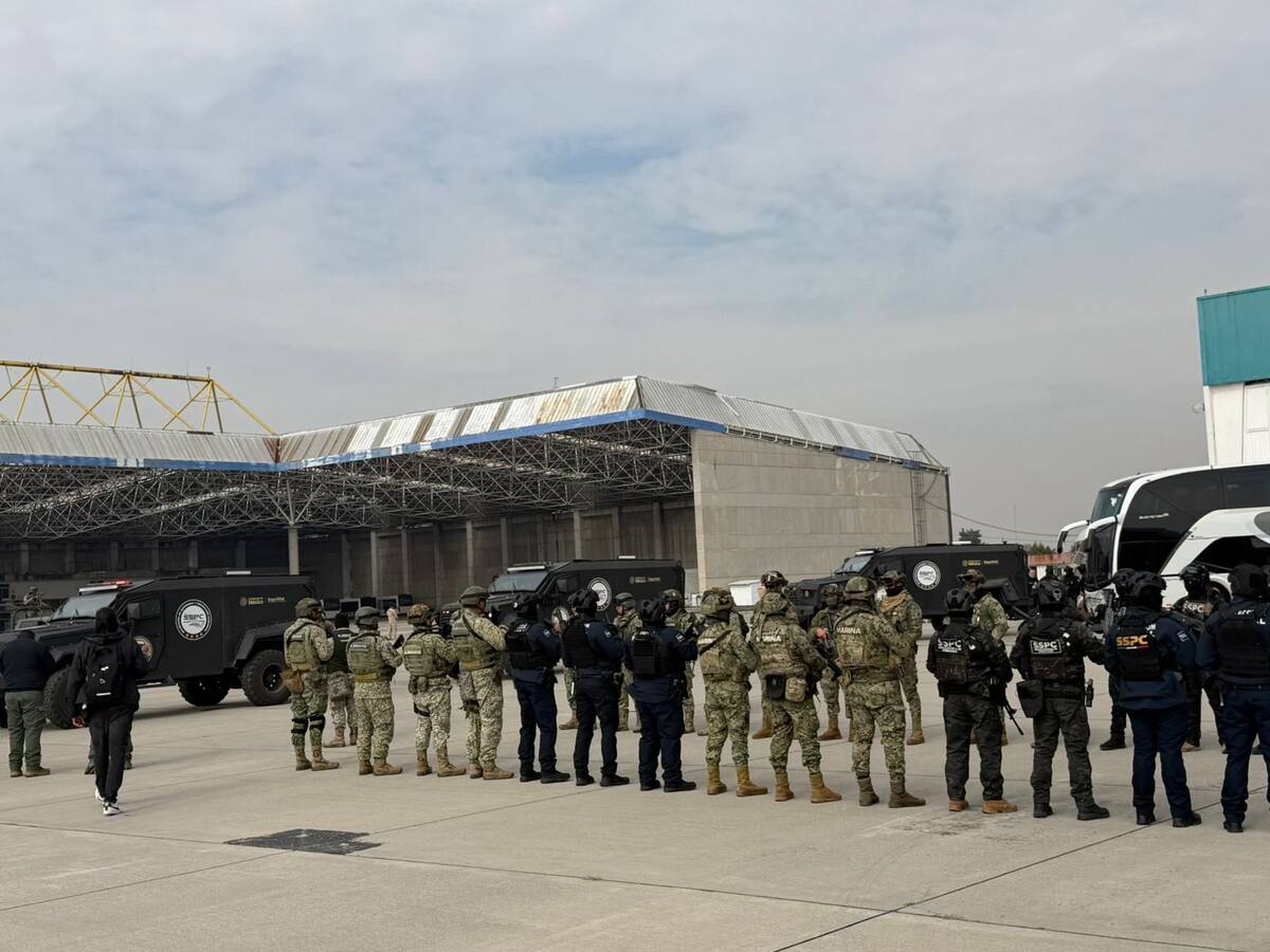 Fotografía del opertaivo, compartida en la cuenta oficial de Omar García Harfuch, titular de la Secretaria de Seguridad y Protección Ciudadana (SSPC) del Gobierno de México