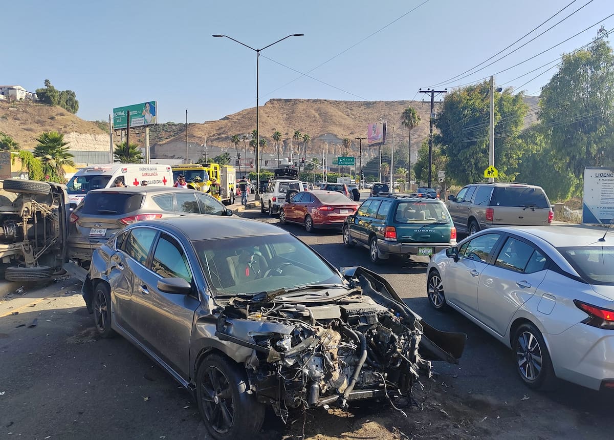 Debido al choque, el tránsito se encuentra lento en la zona.