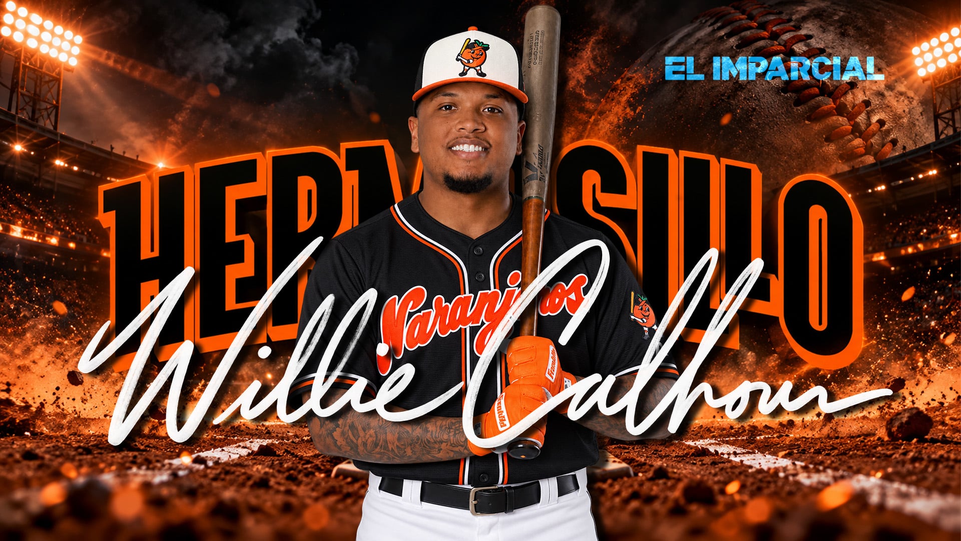 Willie Calhoun, priemra base de los Naranjeros de Hermosillo. (Foto: Especial GH)
