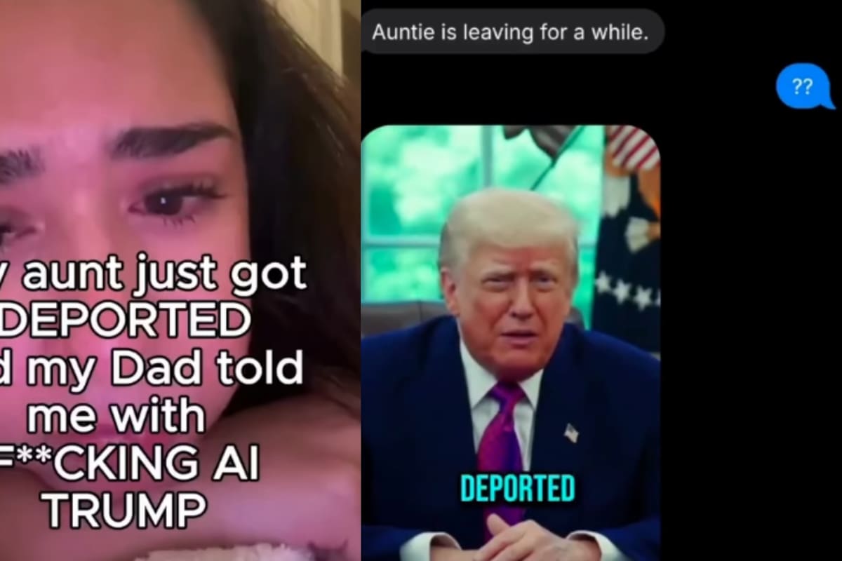Joven descubre que su tía fue deportada mediante una animación con IA de Donald Trump que su padre hizo para confesárselo