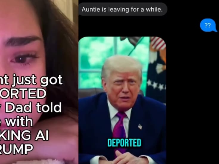 Joven descubre que su tía fue deportada mediante una animación con IA de Donald Trump que su padre hizo para confesárselo