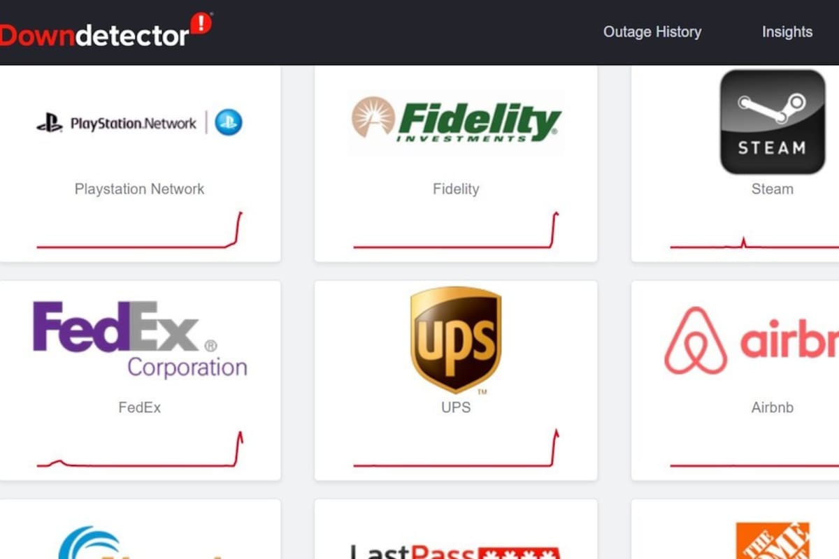 Internet sufre caída: Las páginas web de PlayStation, Airbnb, FedEx y otras dejan de funcionar
