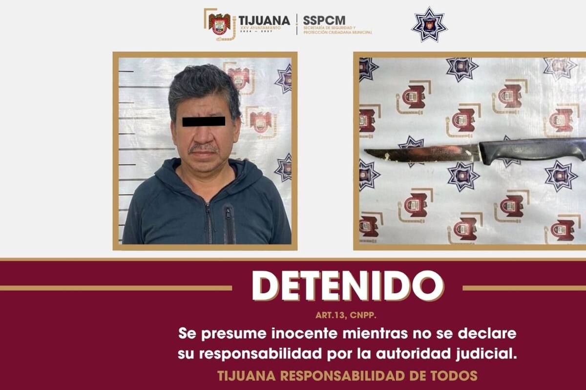 Detienen a hombre por agresión y amenazas contra su pareja en Tijuana