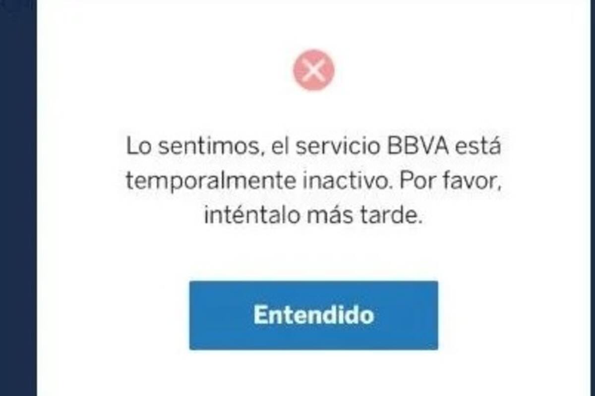 Usuarios reportan falla en la app de BBVA