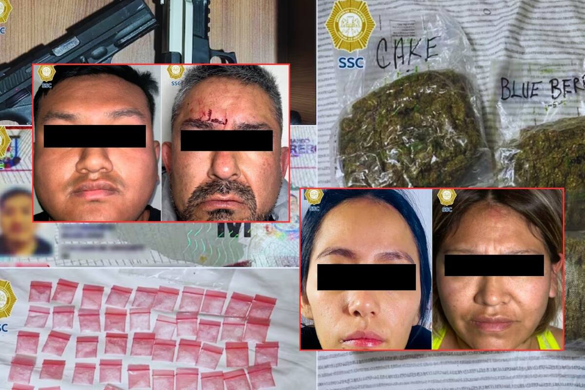 Estas 4 personas vinculadas con el Cártel de Sinaloa fueron detenidas en la Ciudad de México