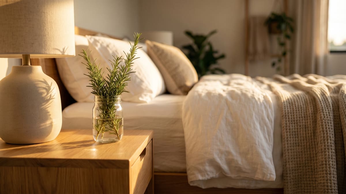 Este truco casero consiste en usar ramas de romero en un frasco, que puede renovarse cada pocas semanas para conservar sus efectos en el ambiente.